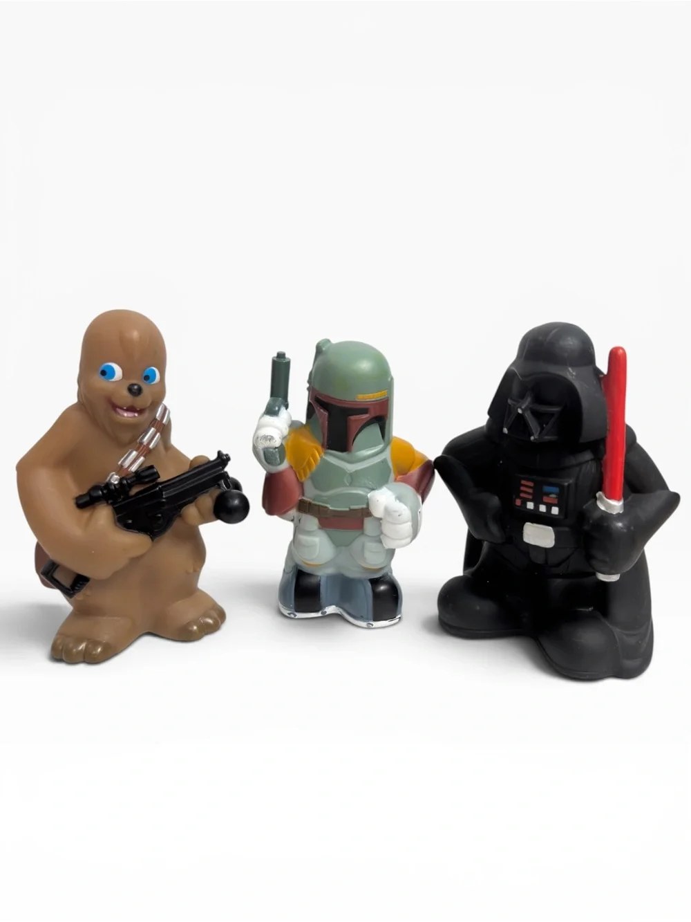 Disney Parks Star Wars Bath Toys Lot C-3PO Vader Yoda R2-D2 Boba Chewbacca